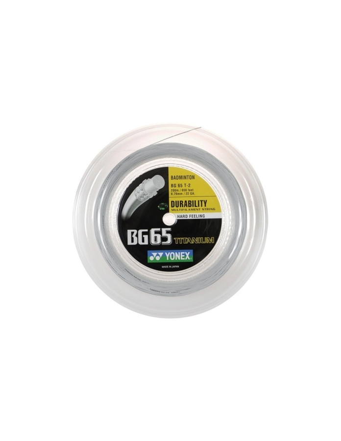 Cordage de badminton YONEX BG65 Titanium (bobine - 200m)