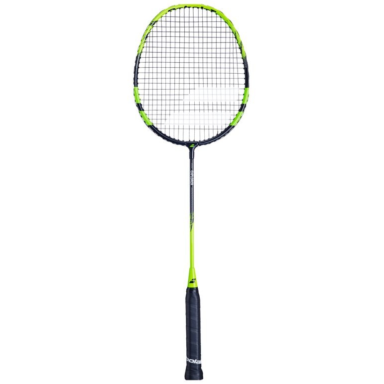 Raquette de badminton BABOLAT EXPLORER Noir/Jaune (cordée)