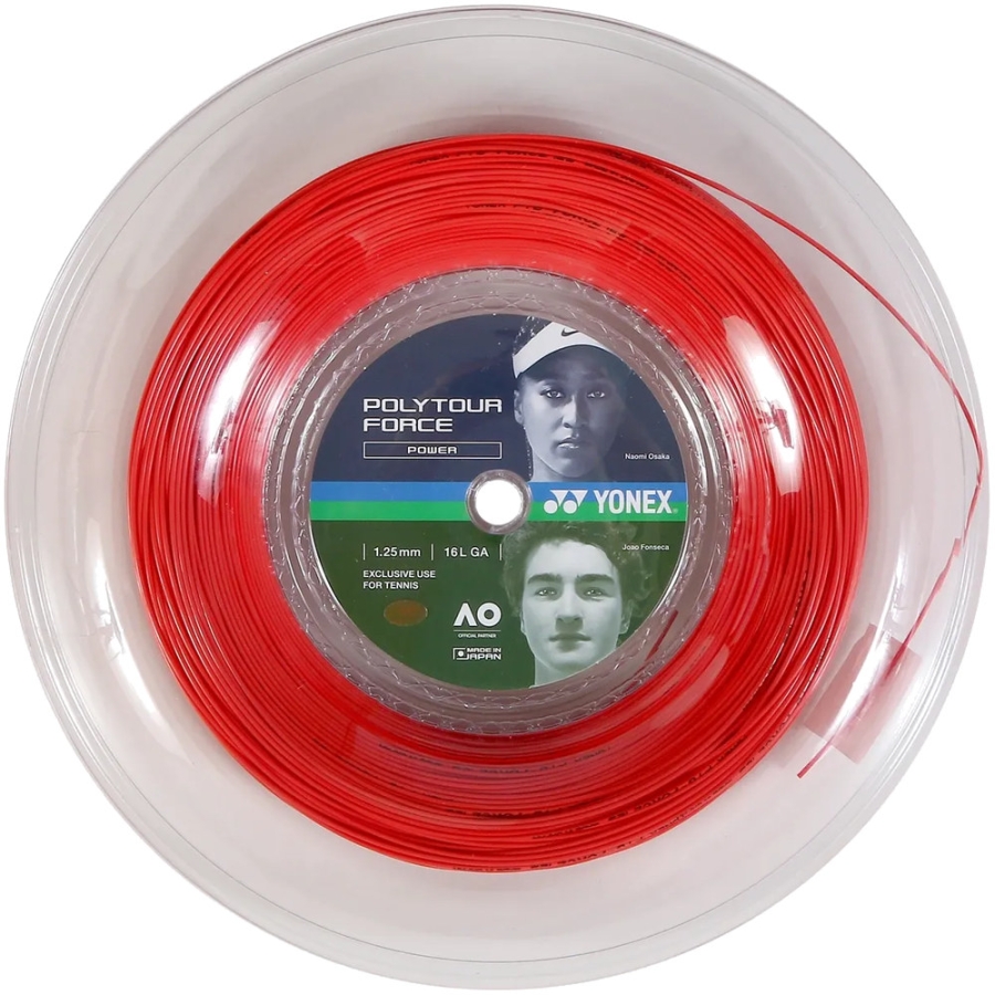 YONEX POLYTOUR FORCE Bright Red (bobine - 200m)
