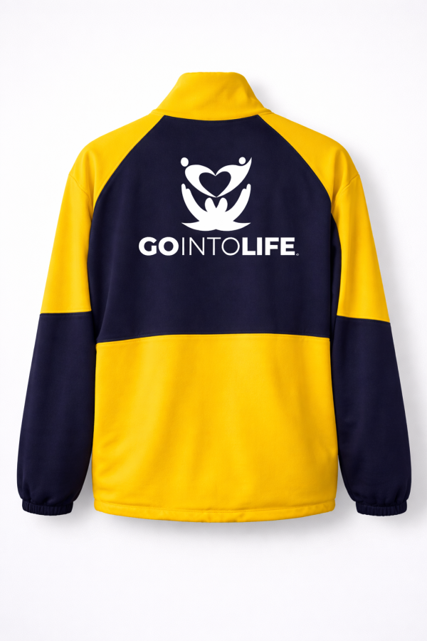 Veste Go Into Life (unisexe) Blue / Yellow (Logo GIL au dos)