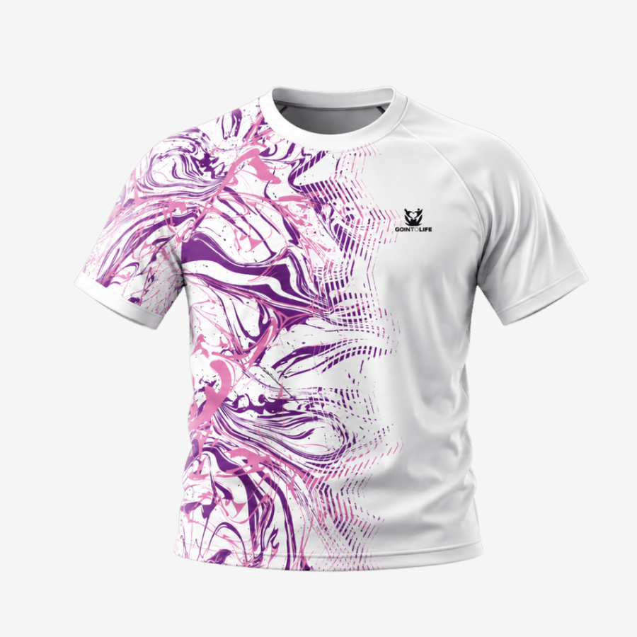 PRECOMMANDE - T-shirt Go Into Life CLOUD Blanc/Violet