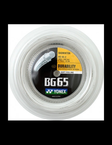 Cordage de badminton YONEX BG65 (bobine - 200m)