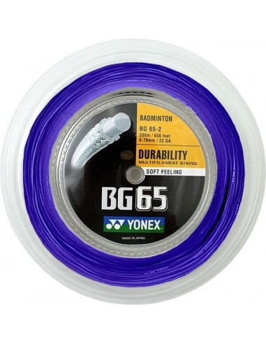 Cordage de badminton YONEX BG65 (bobine - 200m)
