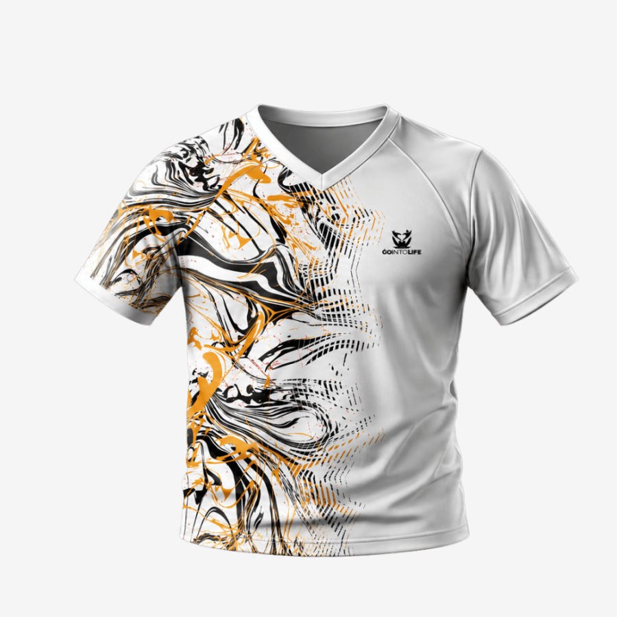 PRECOMMANDE - T-shirt Go Into Life CLOUD Blanc/Orange