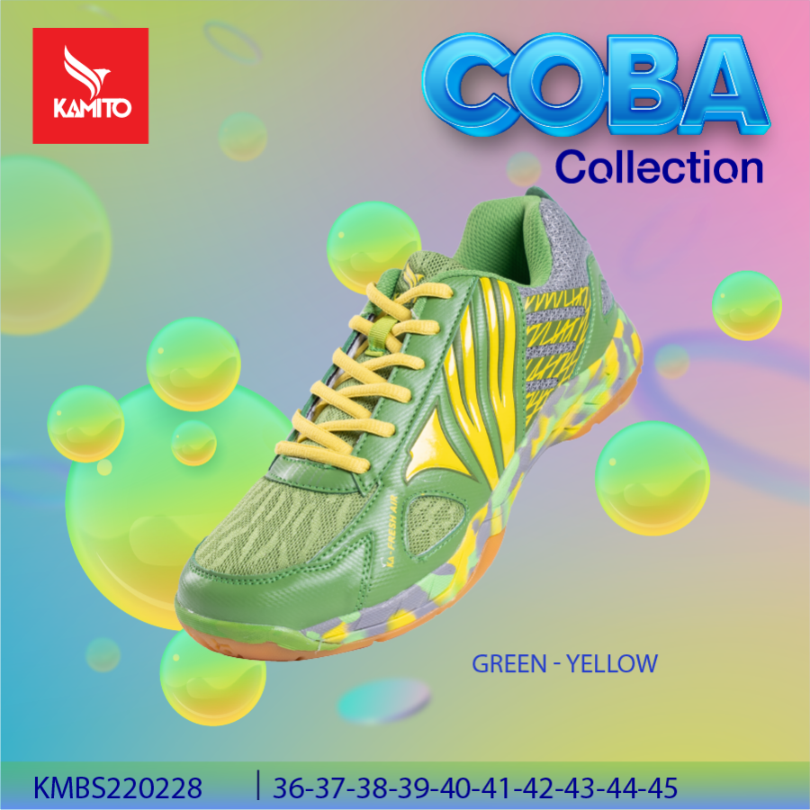 Chaussures indoor KAMITO homme/femme COBA Vert/Jaune