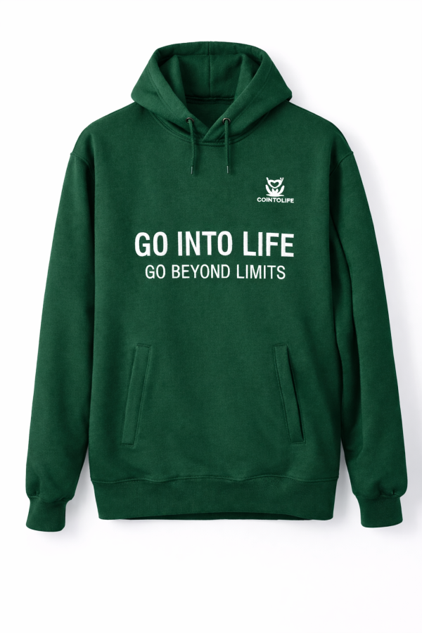 Hoodie GO INTO LIFE unisexe Vert – Lifestyle sportif
