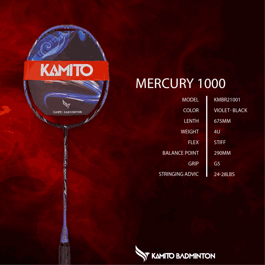 Raquette de badminton KAMITO MERCURY 1000 4U (non cordée)