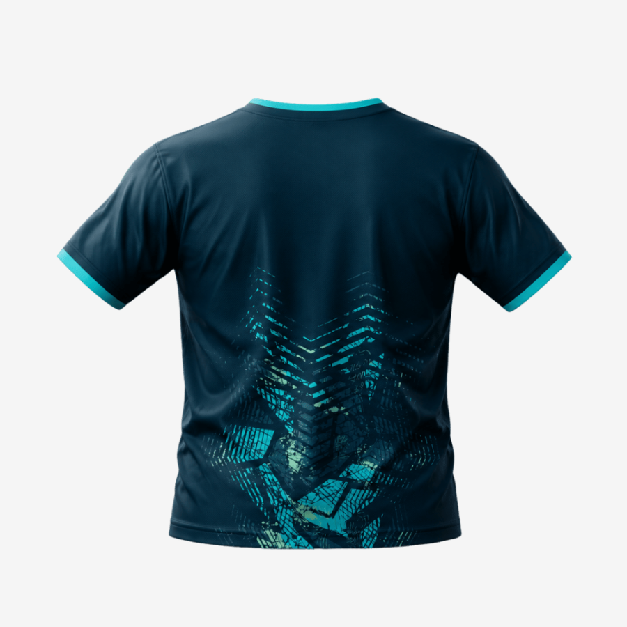 PRECOMMANDE - T-shirt Go Into Life STORM Noir/Cyan