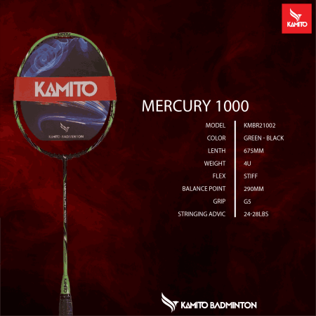 Raquette de badminton KAMITO MERCURY 1000 4U (non cordée)