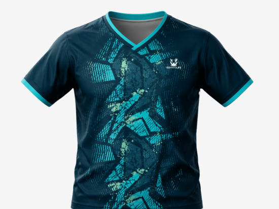 PRECOMMANDE - T-shirt Go Into Life STORM Noir/Cyan
