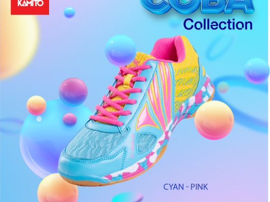 Chaussures indoor KAMITO homme/femme COBA Turquoise/Rose