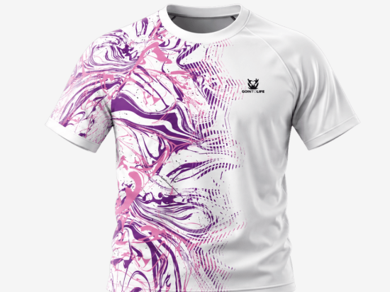 PRECOMMANDE - T-shirt Go Into Life CLOUD Blanc/Violet