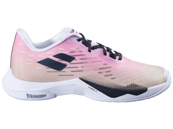 Chaussures indoor BABOLAT femme SHADOW TOUR 5 Pink/Green
