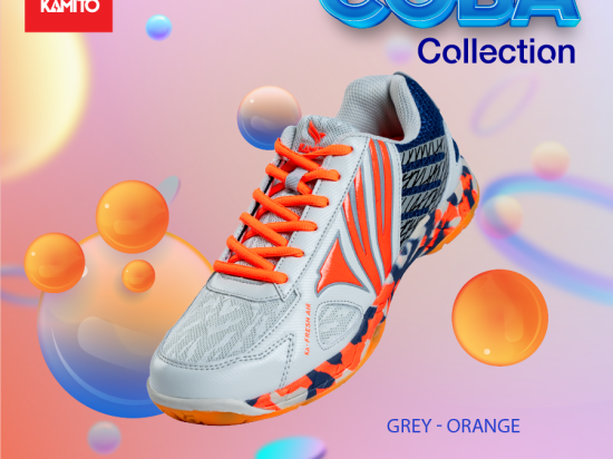 Chaussures indoor KAMITO homme/femme COBA Gris/Orange