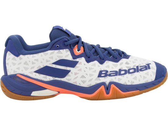 Chaussures indoor BABOLAT homme SHADOW 4 White/Blue Navy