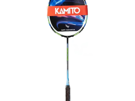 Raquette de badminton KAMITO POWER GEAR 88 Noire/Bleue (non cordée)