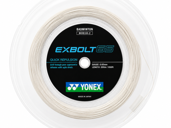 Cordage de badminton YONEX EXBOLT 65 (bobine - 200m)
