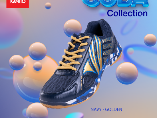 Chaussures indoor KAMITO homme/femme COBA Bleu/Doré