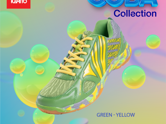 Chaussures indoor KAMITO homme/femme COBA Vert/Jaune