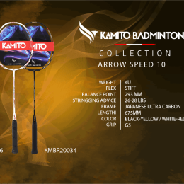 Raquette de badminton KAMITO ARROW SPEED 10 4U (non cordée)