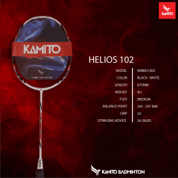 Raquette de badminton KAMITO HELIOS 102 4U (non cordée)