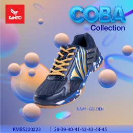 Chaussures indoor KAMITO homme/femme COBA Bleu/Doré