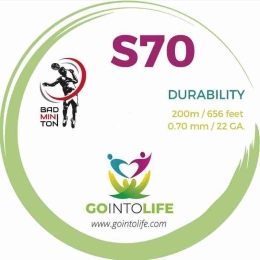 Cordage de badminton GIL S70 Durability (bobine - 200m)